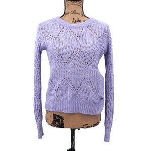 ABERCROMBIE & FITCH Sweater Womens S Lavender Pullover Knitted Wool Alpaca Knit